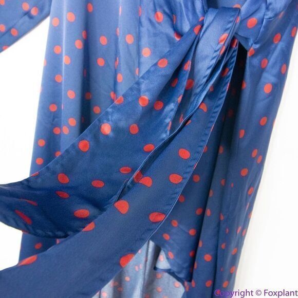 NEW Eloquii navy Tulip Hem Wrap Dress in Mandalay polka Dot, 24‎ - Picture 15 of 16